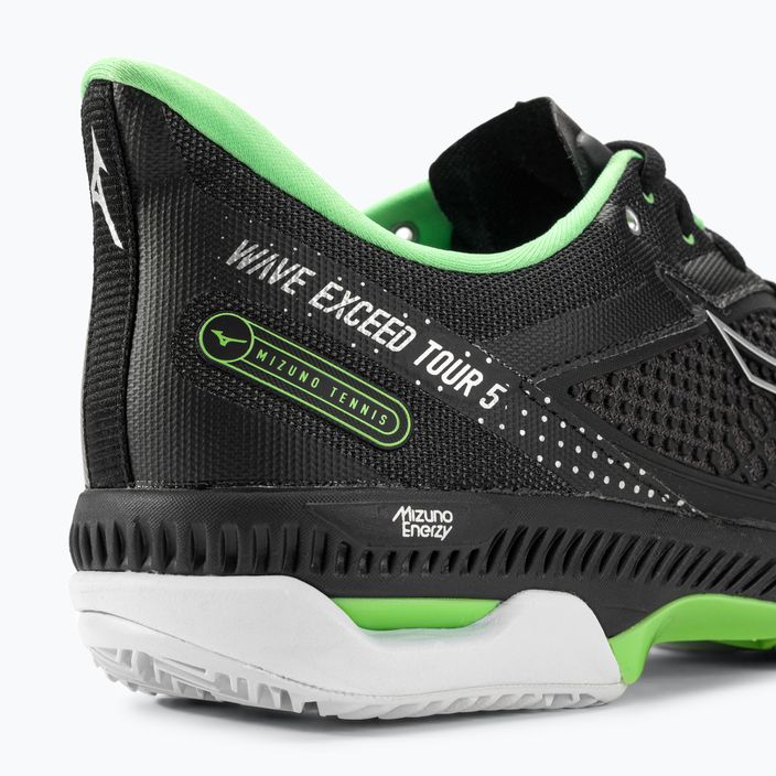 Мъжки обувки за тенис Mizuno Wave Exceed Tour 5 CC black / silver / techno green 11