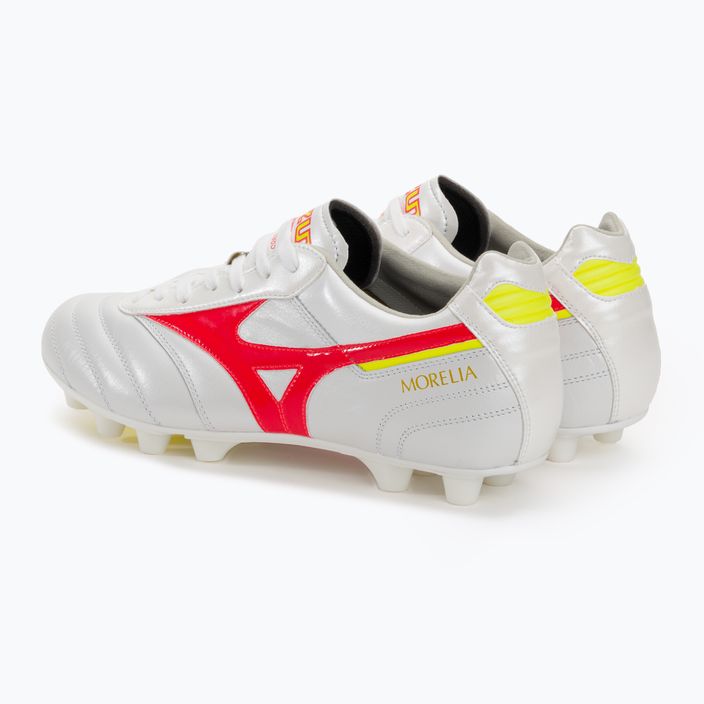 Мъжки футболни обувки Mizuno Morelia II Elite MD white/flery coral2/bolt2 3