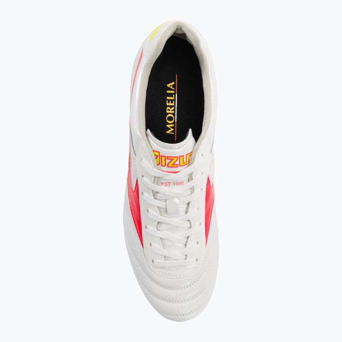 Мъжки футболни обувки Mizuno Morelia II Elite MD white/flery coral2/bolt2 6