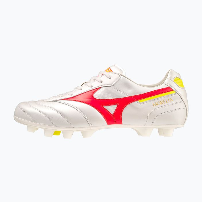 Мъжки футболни обувки Mizuno Morelia II Elite MD white/flery coral2/bolt2 9