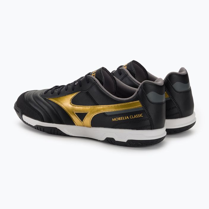 Mizuno Morelia Sala Classic IN black/gold/dark shadow мъжки футболни обувки 3