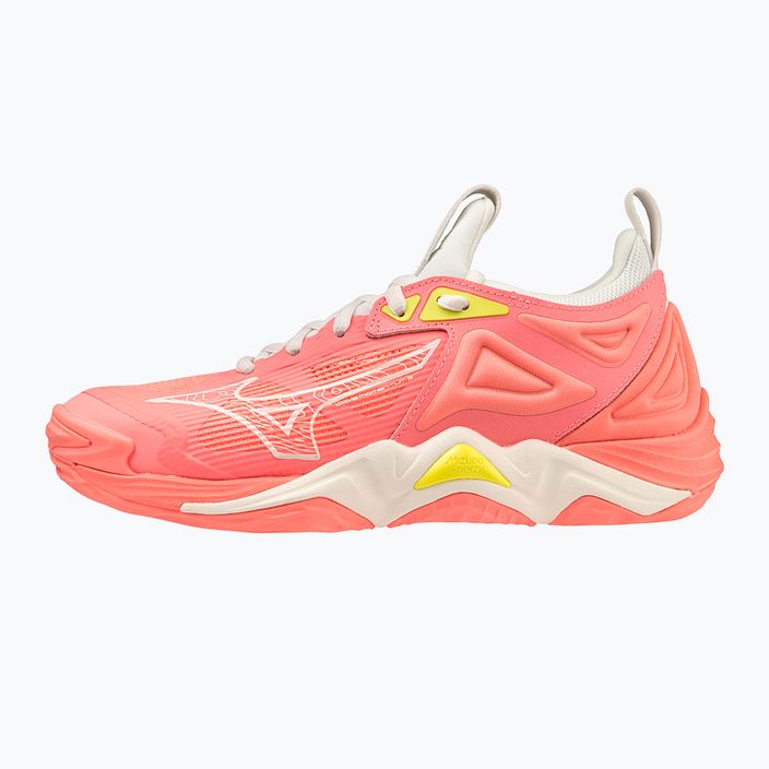 Дамски обувки за волейбол Mizuno Wave Momentum 3 candy coral/black/bolt 2 neon 8