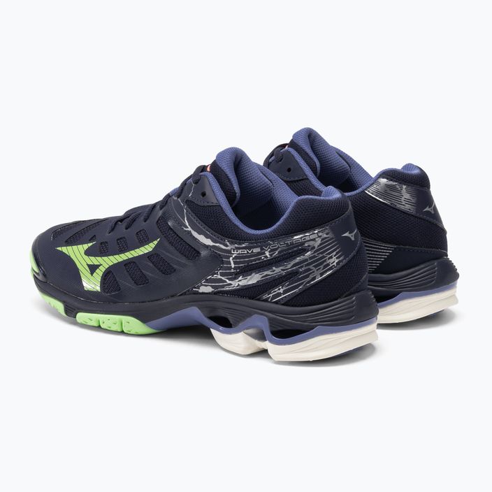 Мъжки обувки за волейбол Mizuno Wave Voltage evening blue / tech green / lolite 4