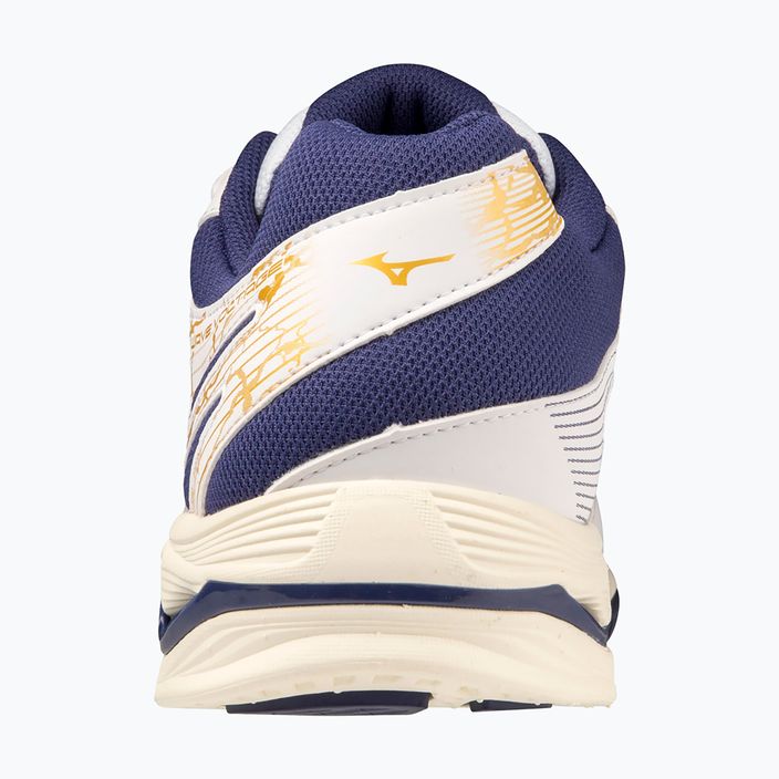 Мъжки обувки за волейбол Mizuno Wave Voltage white / blue ribbon / mp gold 8
