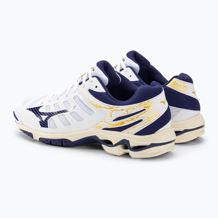 Мъжки обувки за волейбол Mizuno Wave Voltage white / blue ribbon / mp gold 4
