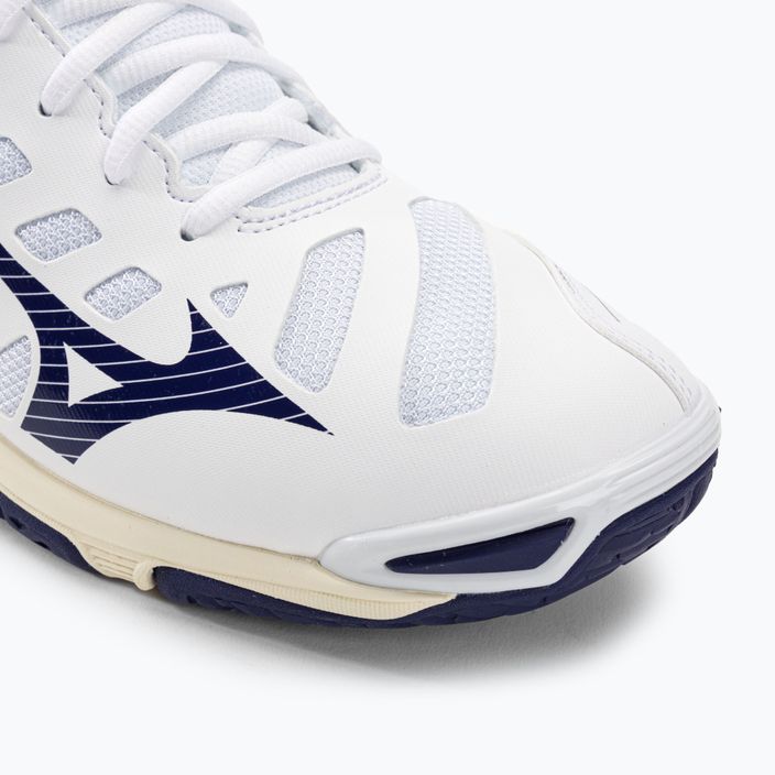 Мъжки обувки за волейбол Mizuno Wave Voltage white / blue ribbon / mp gold 9