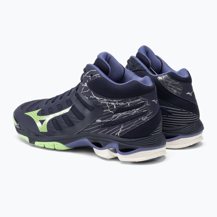 Мъжки обувки за волейбол Mizuno Wave Voltage Mid evening blue / tech green / lolite 3