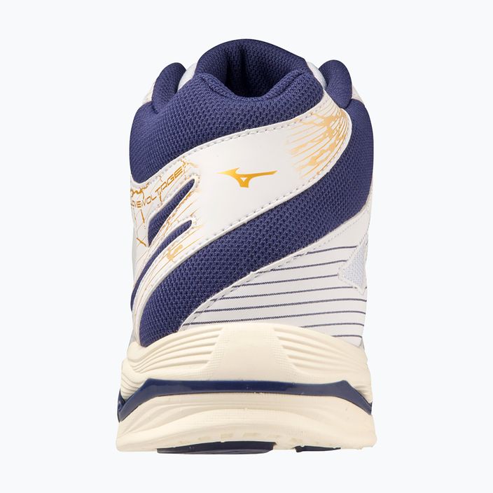 Мъжки обувки за волейбол Mizuno Wave Voltage Mid white / blue ribbon / mp gold 8