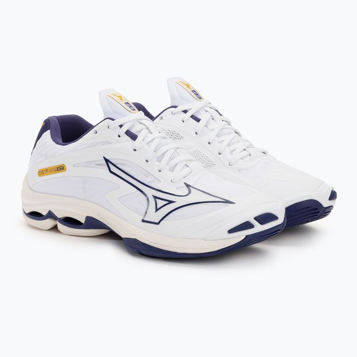 Мъжки обувки за волейбол Mizuno Wave Lightning Z7 white / blue ribbon / mp gold 5