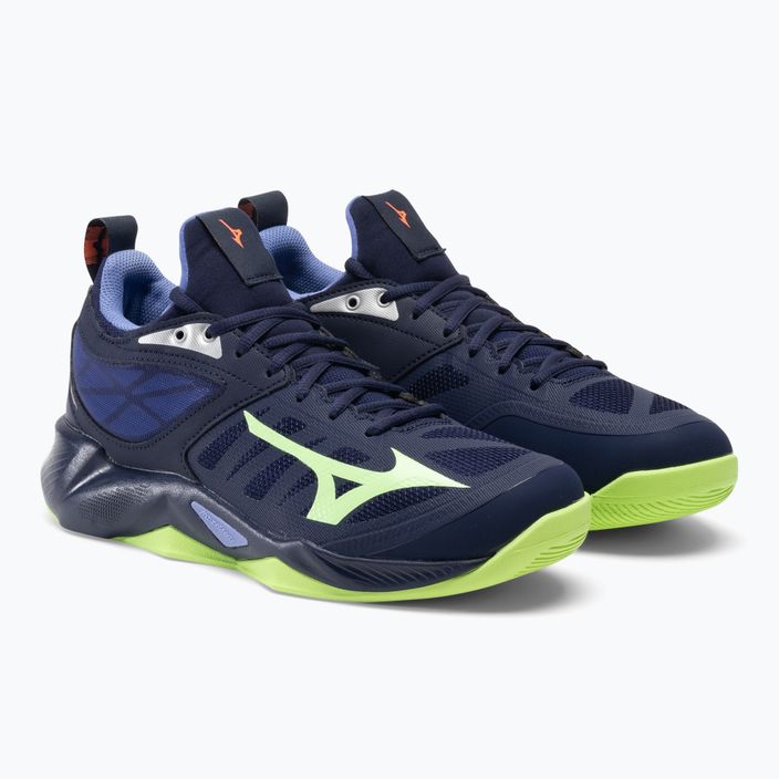 Мъжки обувки за волейбол Mizuno Wave Dimension evening blue / tech green / lolite 5