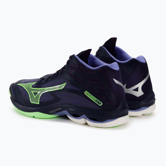 Мъжки обувки за волейбол Mizuno Wave Lightning Z7 Mid evening blue / tech green / lolite 4