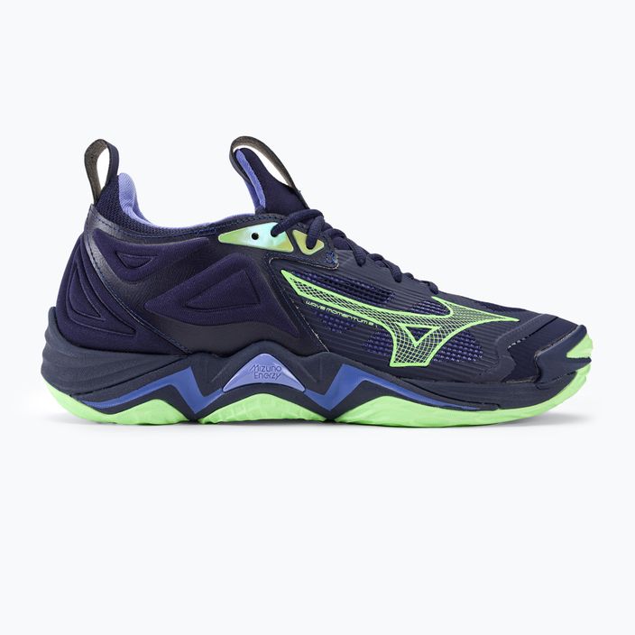 Мъжки обувки за волейбол Mizuno Wave Momentum 3 evening blue / tech green / lolite 2