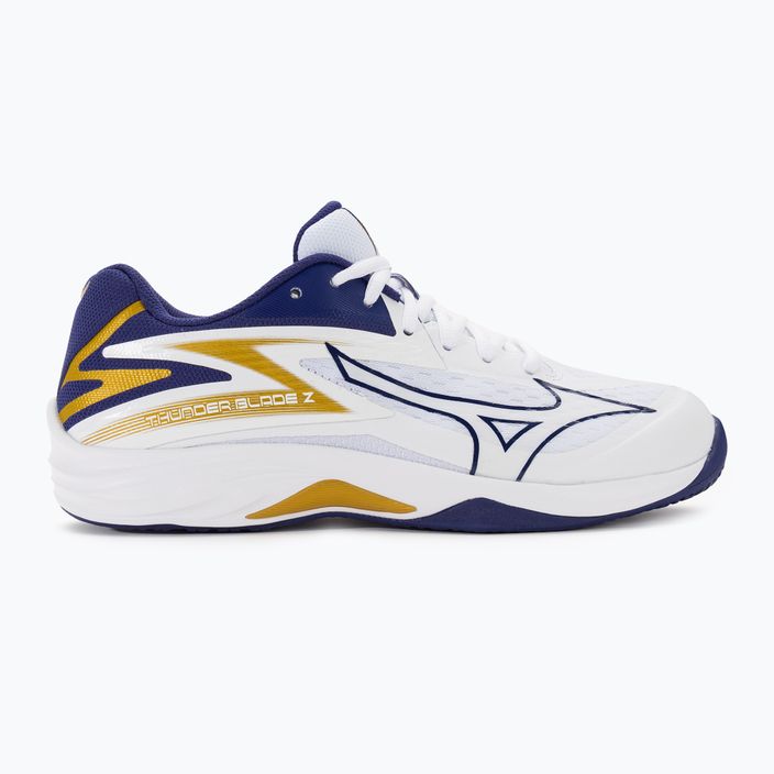 Мъжки обувки за волейбол Mizuno Thunder Blade Z white / blue ribbon / mp gold 2