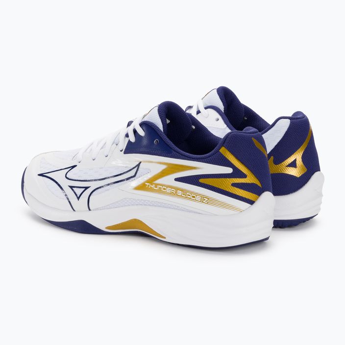 Мъжки обувки за волейбол Mizuno Thunder Blade Z white / blue ribbon / mp gold 4