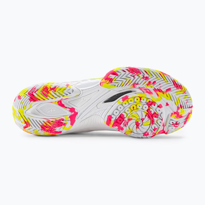 Мъжки обувки за бадминтон Mizuno Wave Claw Neo 2 white / lunar rock / high vis pink 6