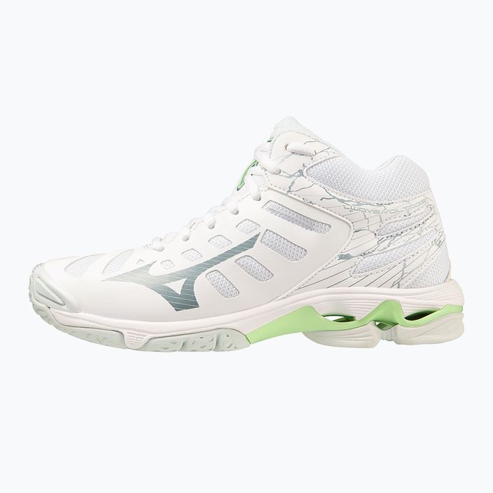 Дамски обувки за волейбол Mizuno Wave Voltage Mid white/glacial ridge/patina green