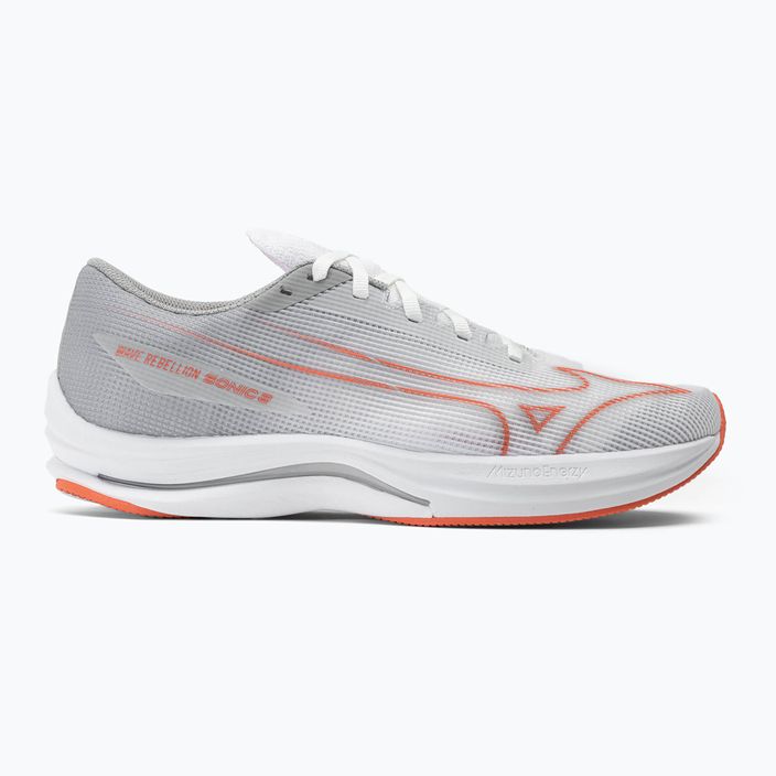 Мъжки обувки за бягане Mizuno Wave Rebellion Sonic 2 white/hot coral/harbor mist 2