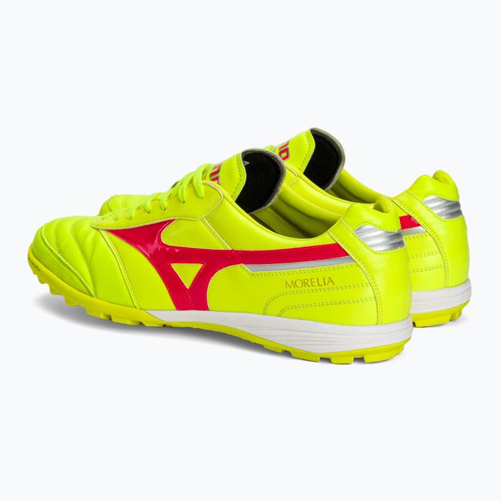Mizuno Morelia Sala Elite TF safety yellow/fiery coral 2/galaxy silver мъжки футболни обувки 4