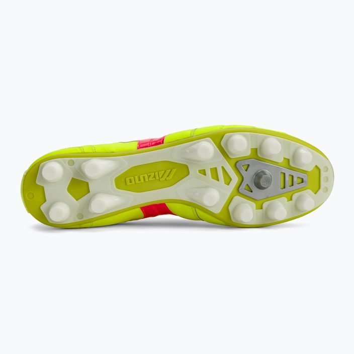 Мъжки футболни обувки Mizuno Morelia II Elite MD safety yellow/fiery coral 2/galaxy silver 5