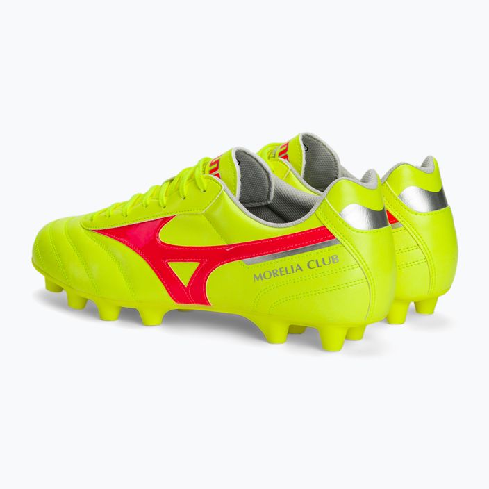 Mizuno Morelia II Club MD safety yellow/fiery coral 2/galaxy silver мъжки футболни обувки 5