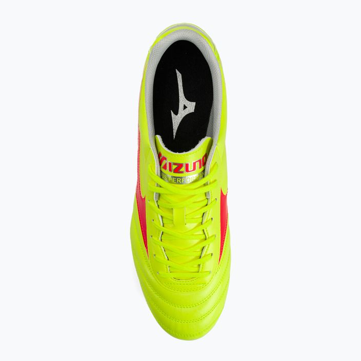 Mizuno Morelia II Club MD safety yellow/fiery coral 2/galaxy silver мъжки футболни обувки 7