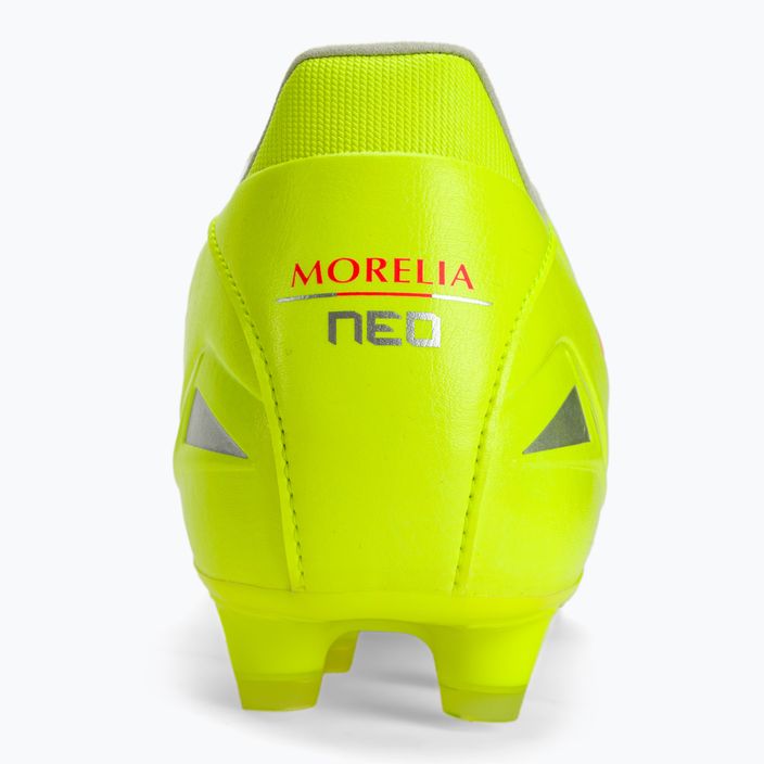 Мъжки футболни обувки Mizuno Morelia Neo IV Pro MD safety yellow/fiery coral 2/galaxy silver 8