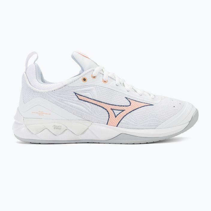 Дамски обувки за волейбол Mizuno Wave Luminous 2 white/navy peony/peach parfait 2