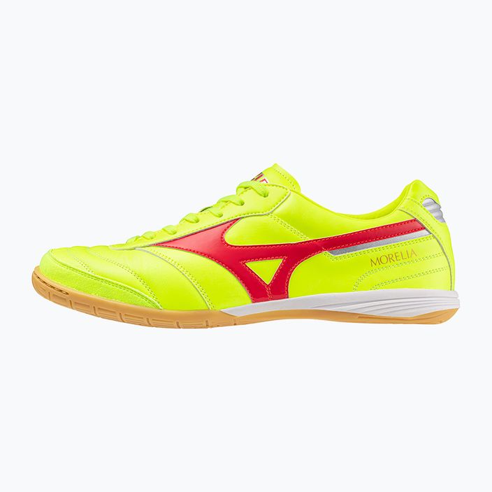 Mizuno Morelia Sala Elite IN safety yellow/fiery coral 2/galaxy silver мъжки футболни обувки 3