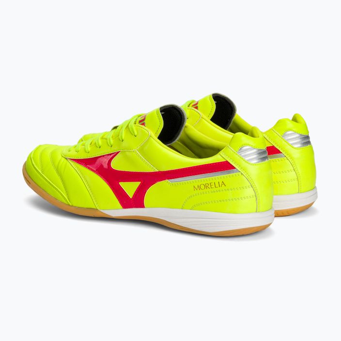 Mizuno Morelia Sala Elite IN safety yellow/fiery coral 2/galaxy silver мъжки футболни обувки 4