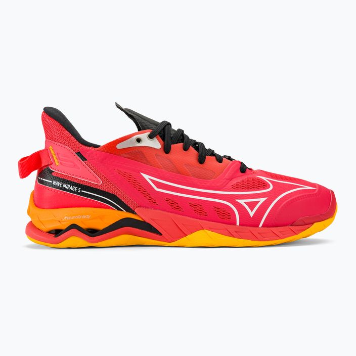 Мъжки обувки за хандбал Mizuno Wave Mirage 5 radiant red/white/carrot curl 2