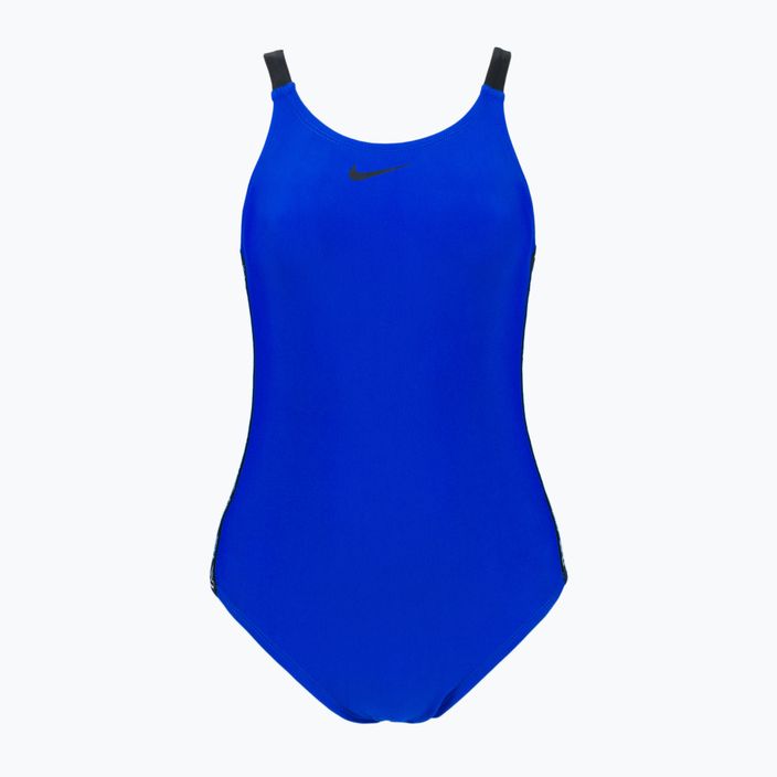 Дамски бански костюм от една част Nike Logo Tape Fastback синьо NESSB130-416