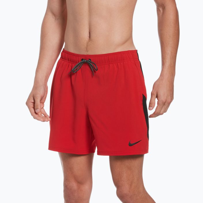 Мъжки къси панталони за плуване Nike Contend 5" Volley червени NESSB500-614 5