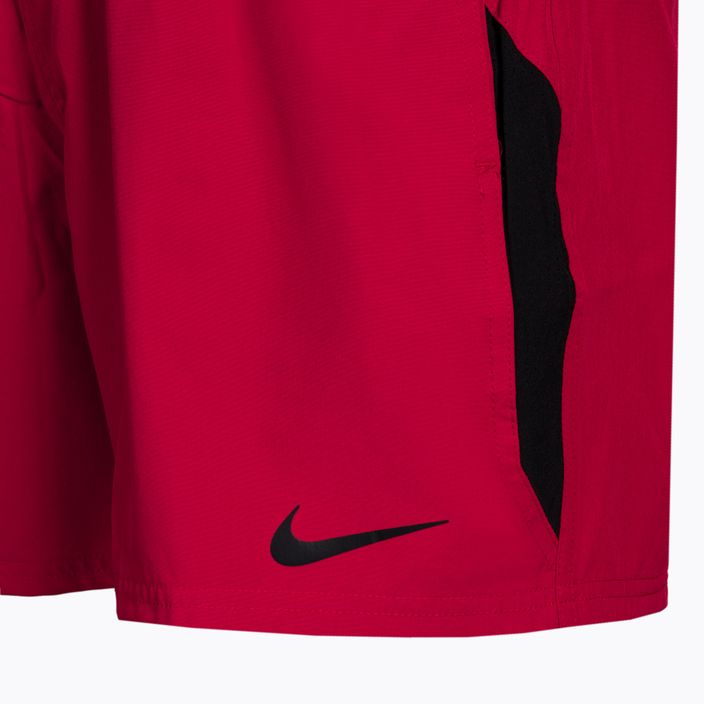 Мъжки къси панталони за плуване Nike Contend 5" Volley червени NESSB500-614 4