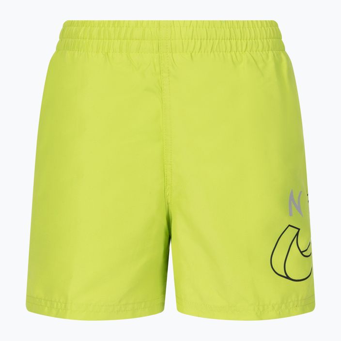 Детски къси панталони за плуване Nike Split Logo 4" Volley зелени NESSC786-312