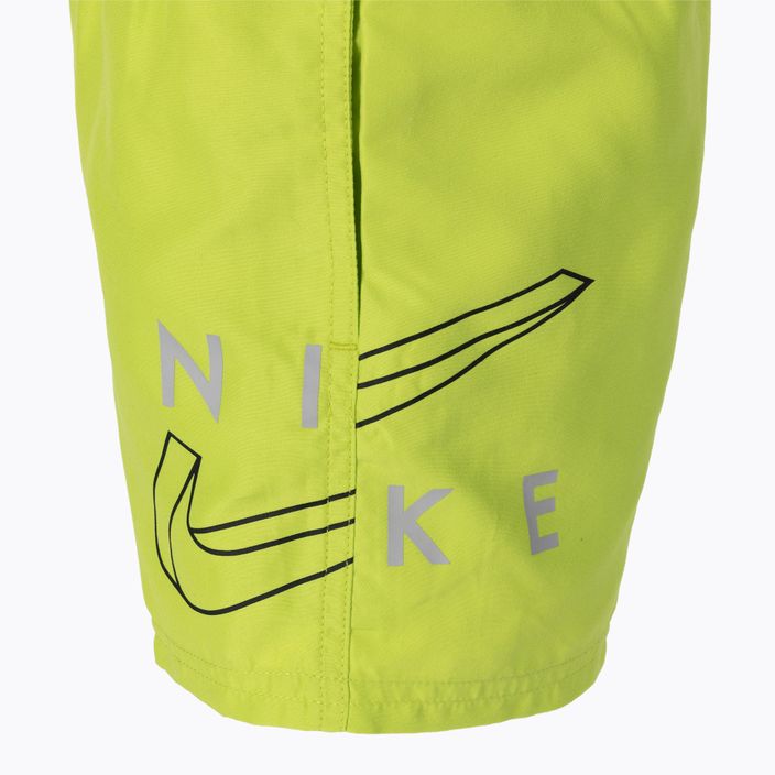 Детски къси панталони за плуване Nike Split Logo 4" Volley зелени NESSC786-312 3