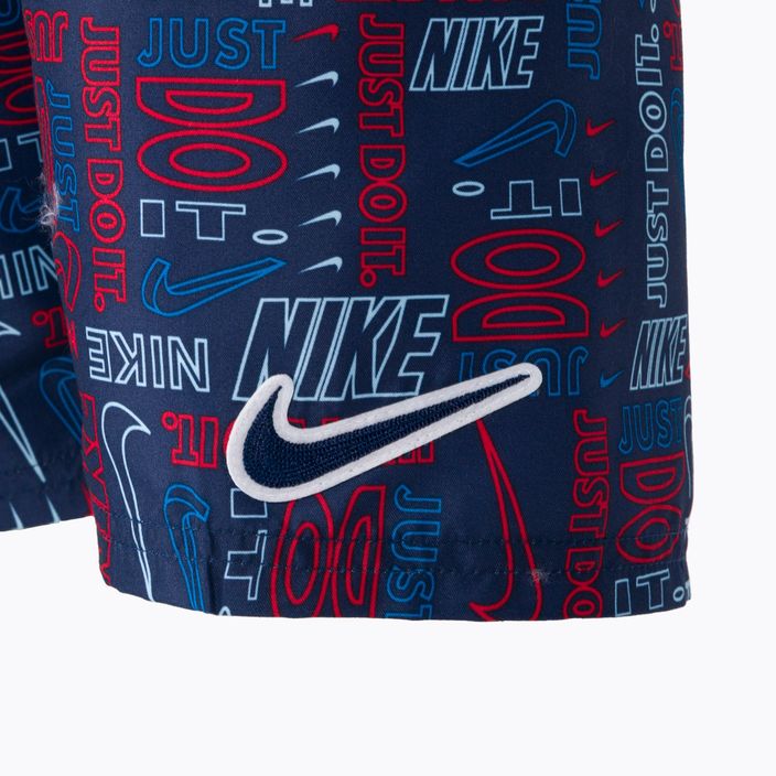 Детски къси панталони за плуване Nike Logo Mashup 8" Volley тъмносин NESSC791-440 3