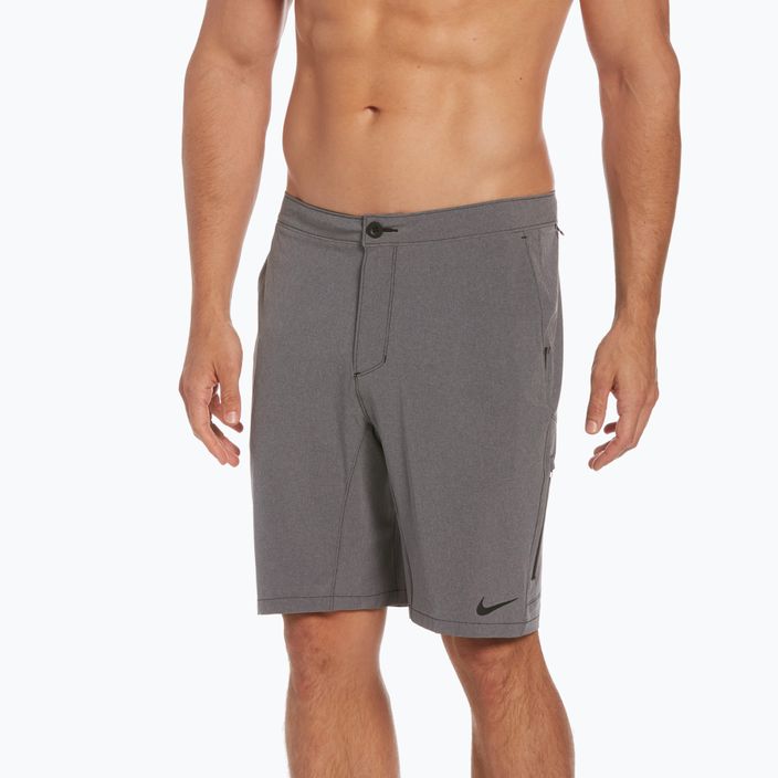Мъжки къси панталони за плуване Nike Flow 9 Hybrid тъмно сиво NESSC515 5