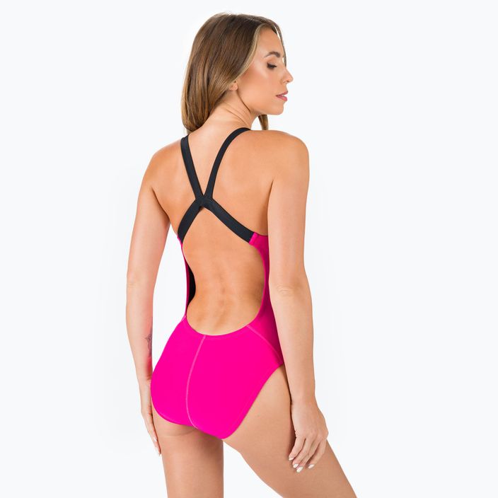 Дамски бански костюм от една част Nike Logo Tape Fastback pink NESSB130-672 5
