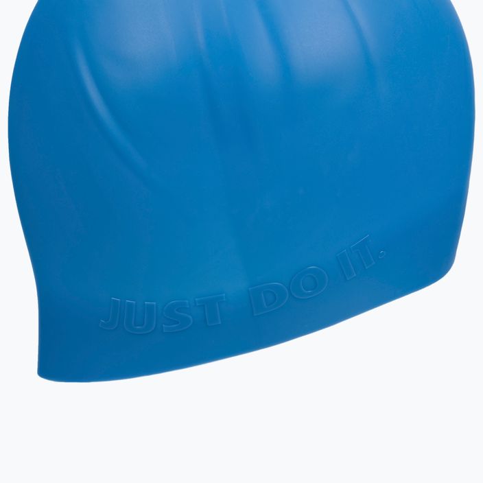 Nike Силиконова шапка за плуване с дълга коса, синя NESSA198-460 3