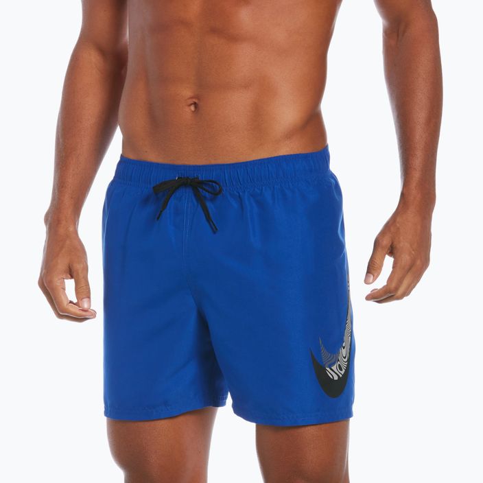 Мъжки къси панталони за плуване Nike Liquify Swoosh 5" Volley, сини NESSC611-494