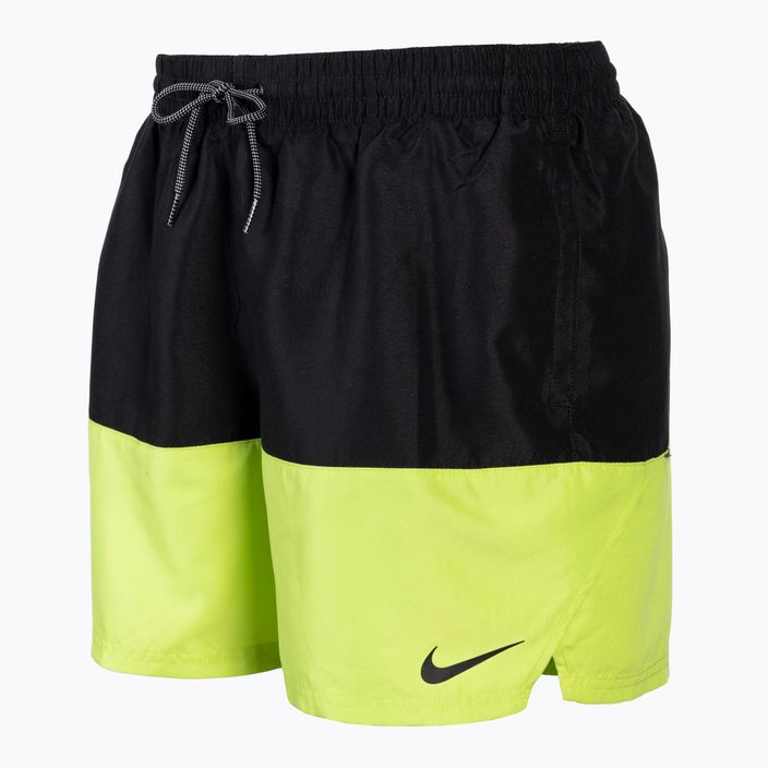 Мъжки къси панталони за плуване Nike Split 5" Volley в черно и зелено NESSB451-312 2