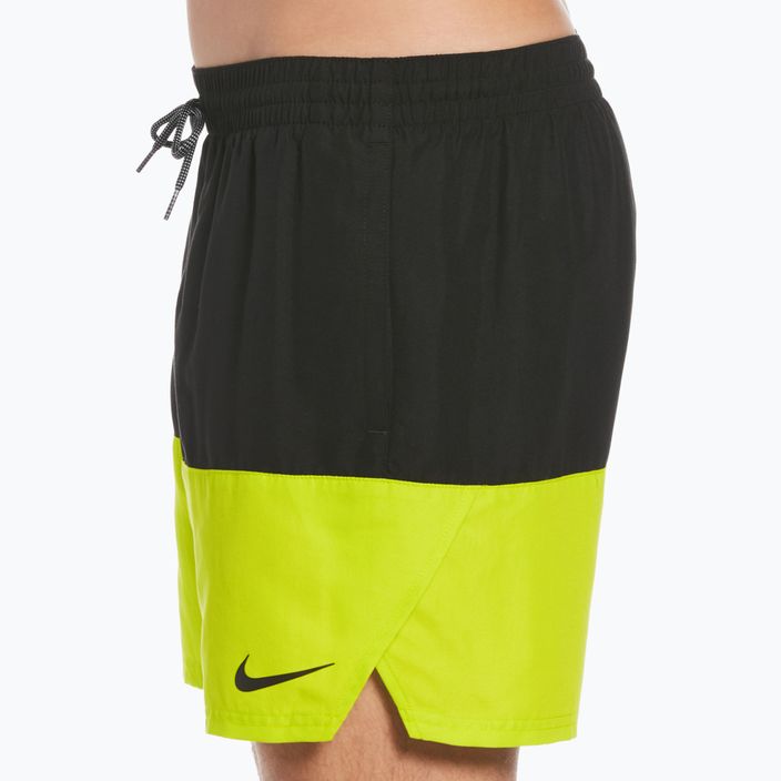 Мъжки къси панталони за плуване Nike Split 5" Volley в черно и зелено NESSB451-312 7