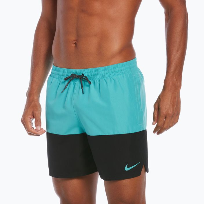 Мъжки къси панталони за плуване Nike Split 5" Volley синьо/черно NESSB451-339 5