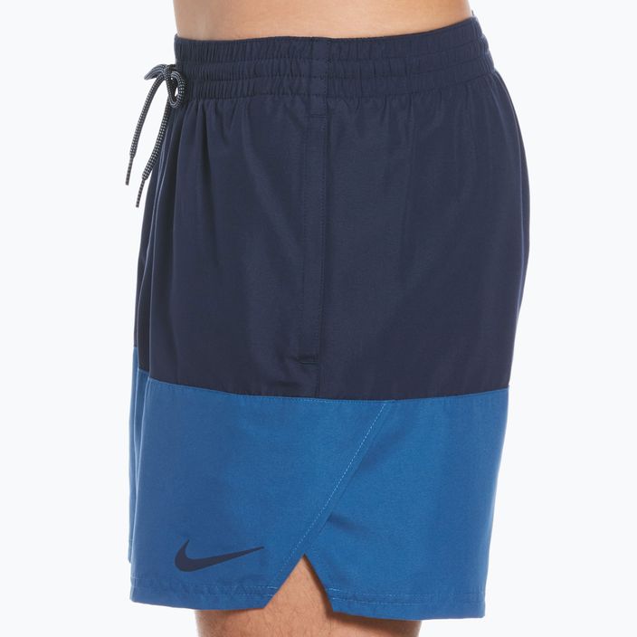 Мъжки къси панталони за плуване Nike Split 5" Volley, тъмносини NESSB451-444 6