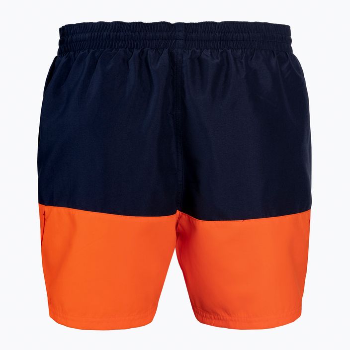 Мъжки къси панталони за плуване Nike Split 5" Volley в тъмносиньо и оранжево NESSB451-822 3
