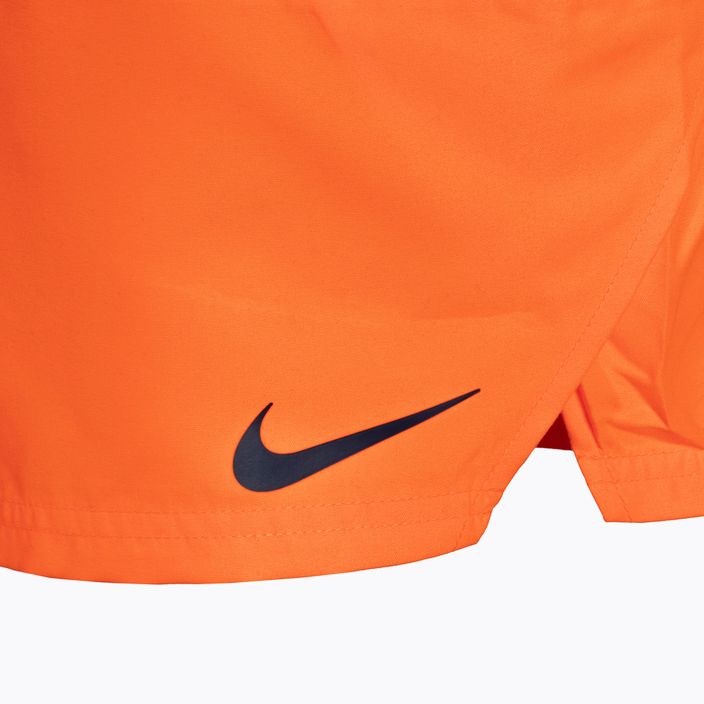 Мъжки къси панталони за плуване Nike Split 5" Volley в тъмносиньо и оранжево NESSB451-822 4