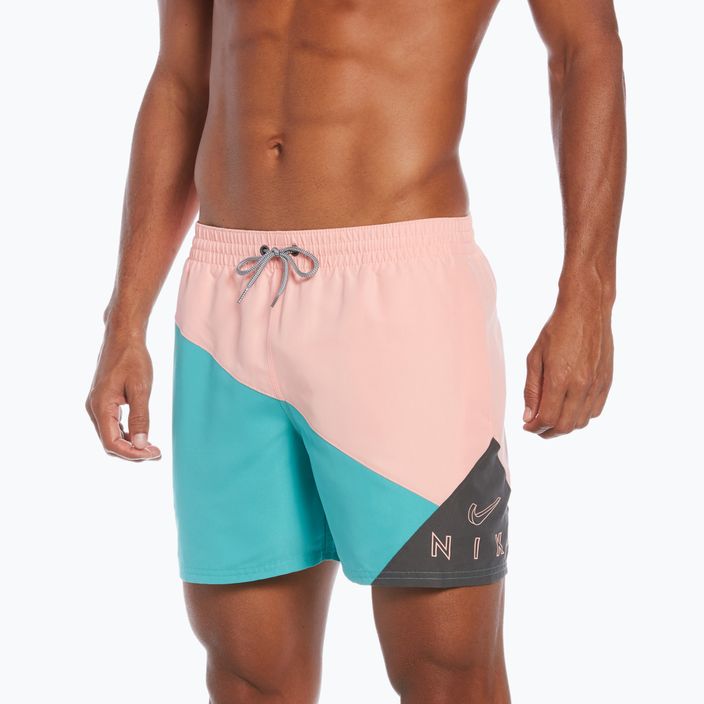 Мъжки къси панталони за плуване Nike Logo 5" Volley сиви NESSC470-018 6