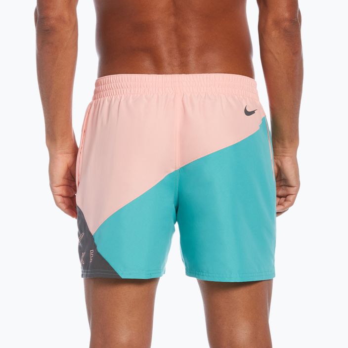 Мъжки къси панталони за плуване Nike Logo 5" Volley сиви NESSC470-018 7