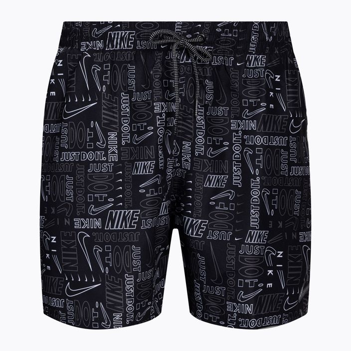 Мъжки къси панталони за плуване Nike Logo Mashup 5" Volley black NESSC482-001