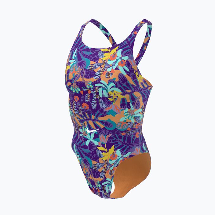 Дамски бански костюм от една част Nike Multiple Print Fastback лилав NESSC050-593 4
